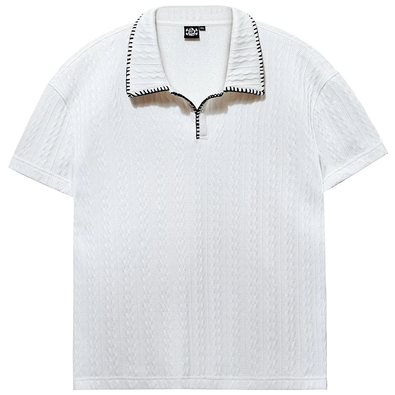 MuscleDog Sports Casual Lapel Polo Tee