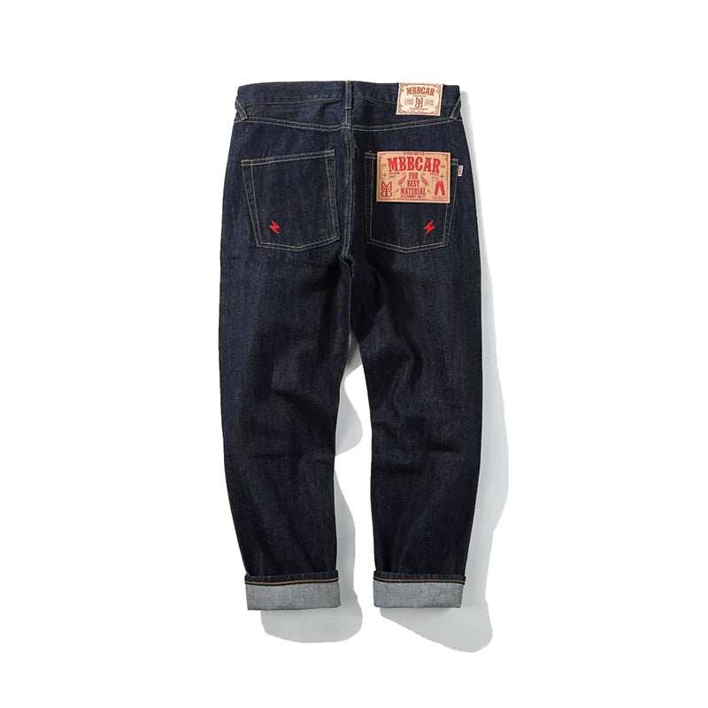 Mbbcar 14OZ Selvedge Embroidery Slim Fit Jeans