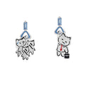 MASW Creative Cute Work Cat Stud Earrings