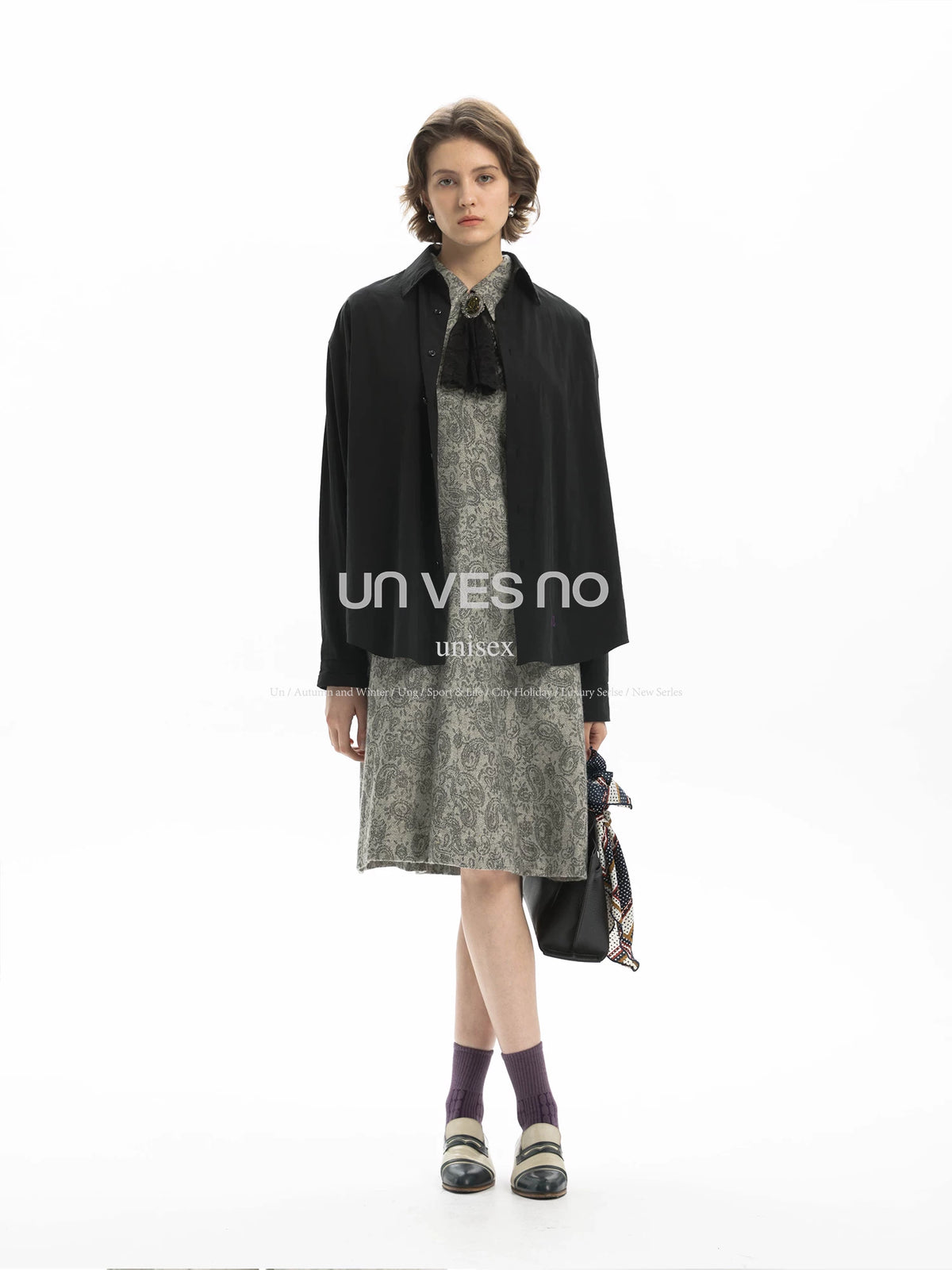Unvesno Relaxed Washed Lyocell Long-Sleeve Shirt