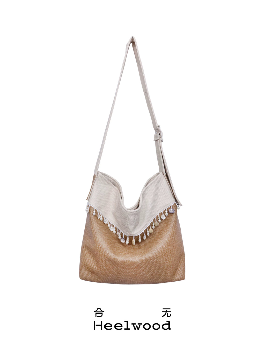 Heelwood Beach Color-Block Faux Leather Magnetic Snap Hobo Bag