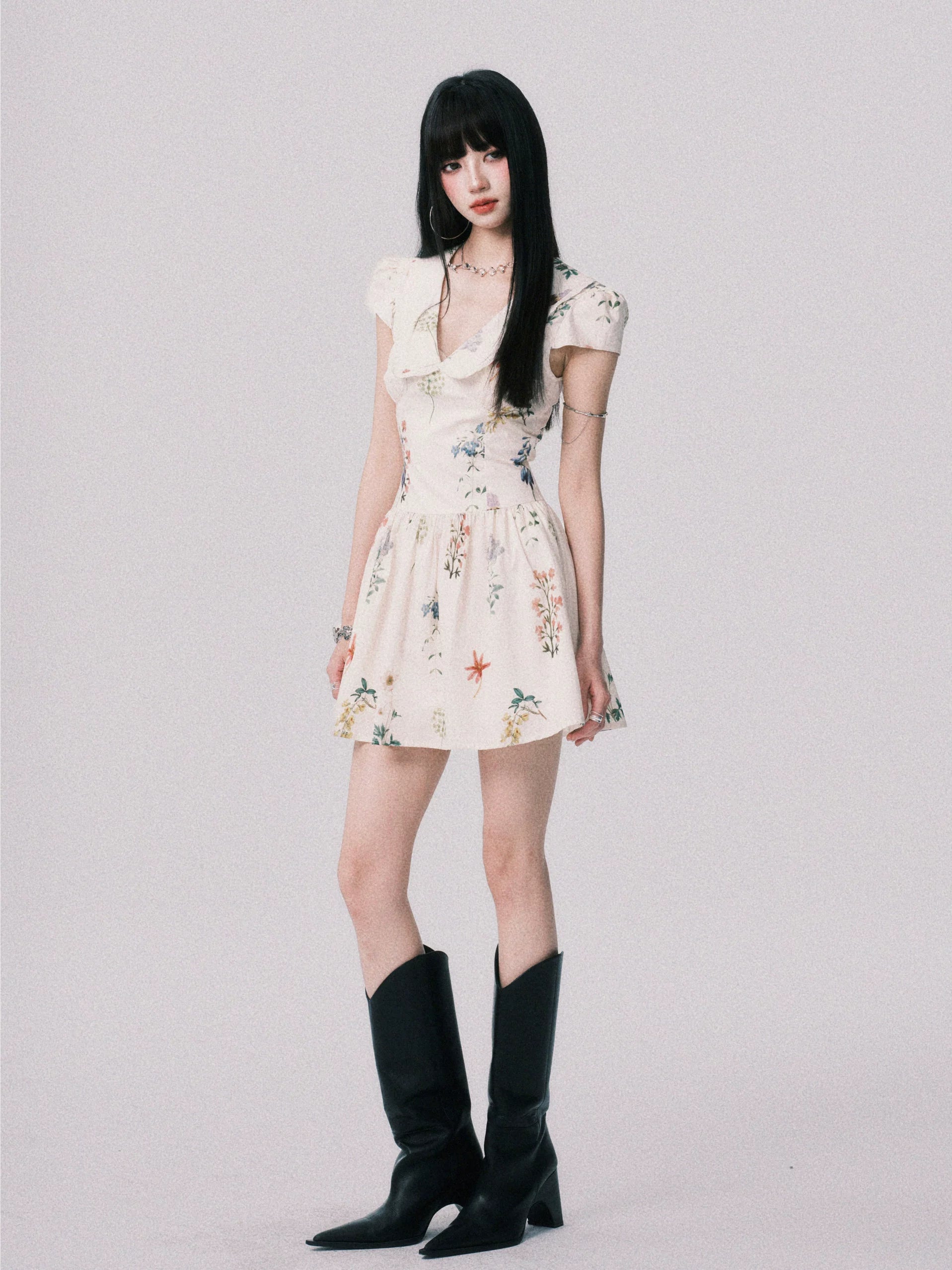 LULUSWINGS Doll Collar Sweet A-word Dress