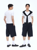 WEAVE White Henley 260g Breathable Slim Fit Tee