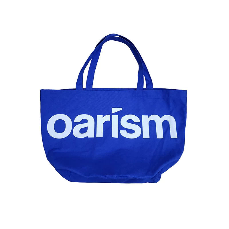 oarism Cotton Canvas Embroidered Tote Bag - Open-Top