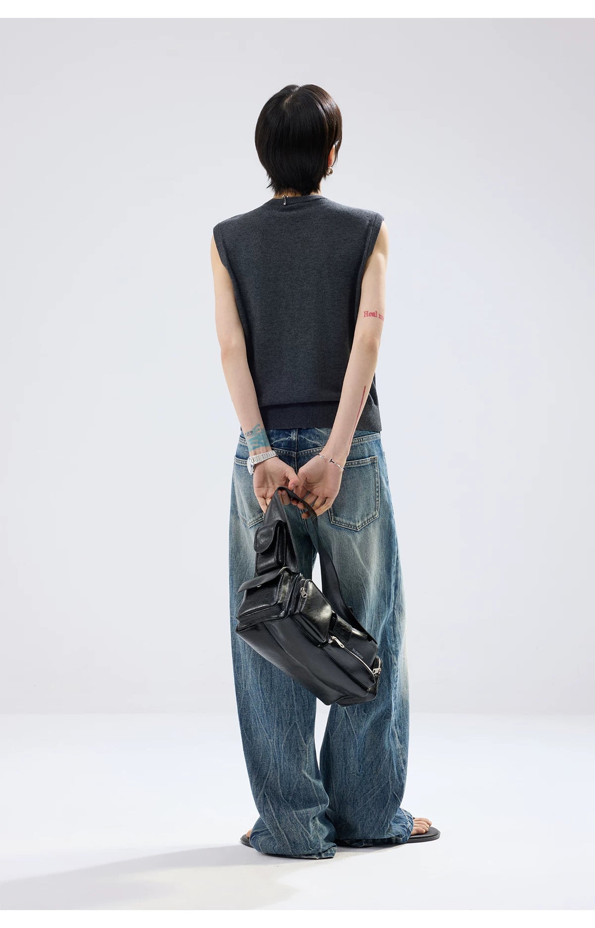 Sameuoo Embroidered Casual Woolen Vest