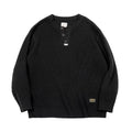 Madden Vintage Vertical Striped Henry Neck Sweater