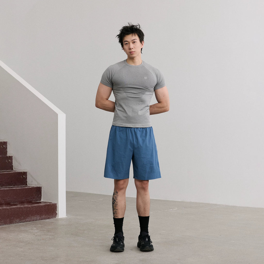 AFTERGLOW Taped Quick-Dry Contrast Waistband Sports Shorts