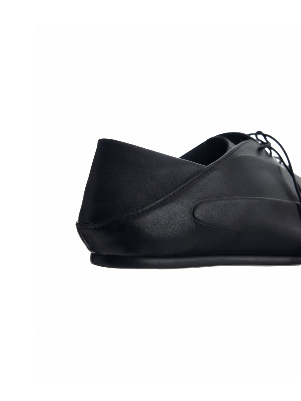 BEVAN UP Leather Lace-Up Round-Toe Derby