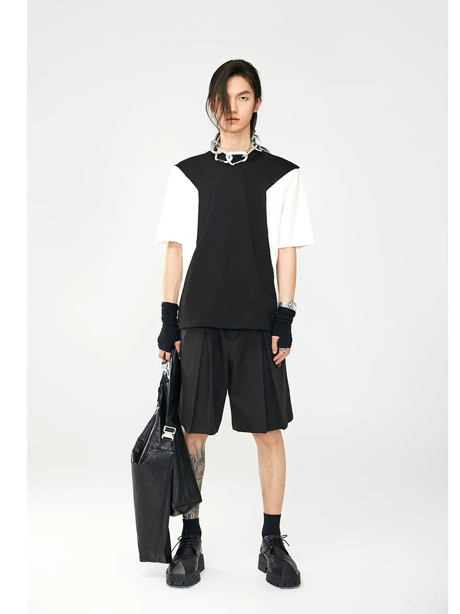 SOUTH FISH Black Faux Leather Zip-Top Crossbody Bag