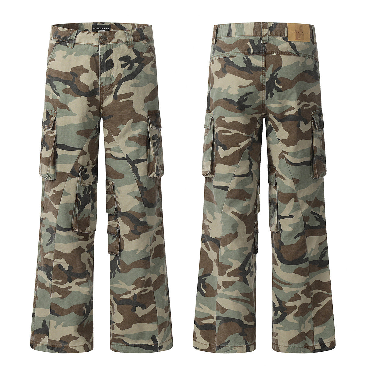 11KN Retro Micro-pull Camouflage Overalls