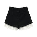 MAMC Wool Blend High-Waist A-Line Shorts