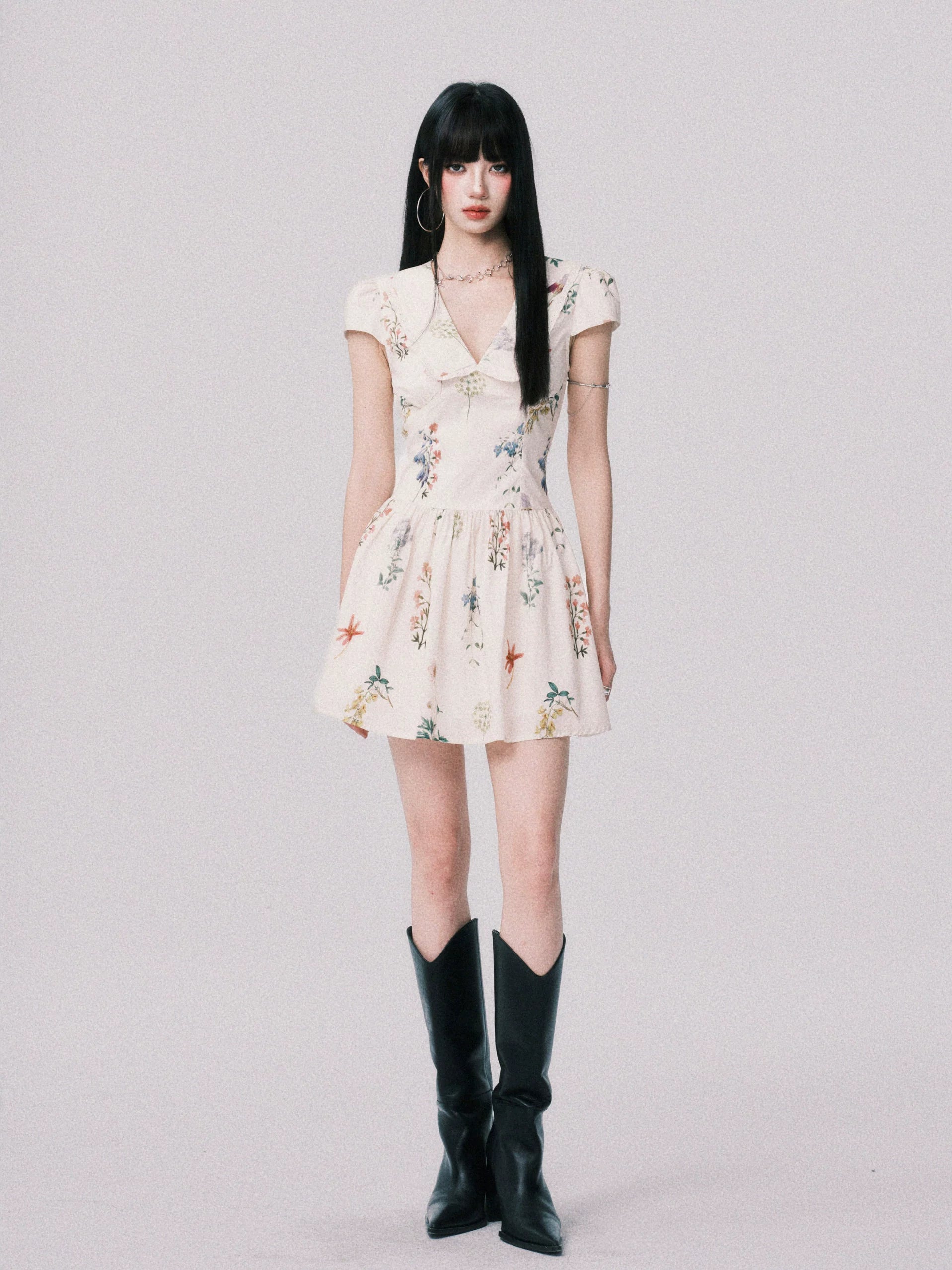 LULUSWINGS Doll Collar Sweet A-word Dress