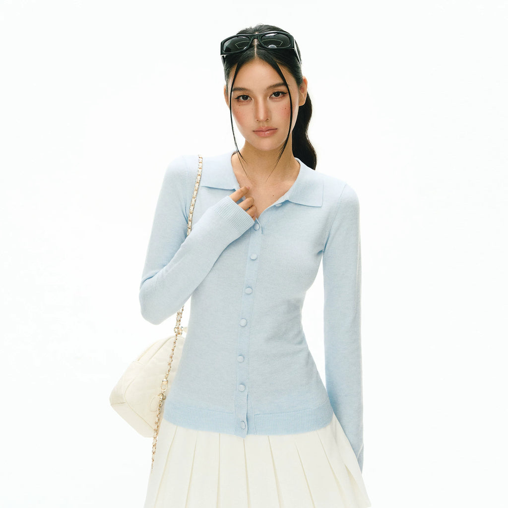 ARISEISM Cropped Slim Fit Cardigan Set