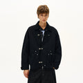 MADWITCH Vintage Contrast Lapel Bottom Tooling Jacket