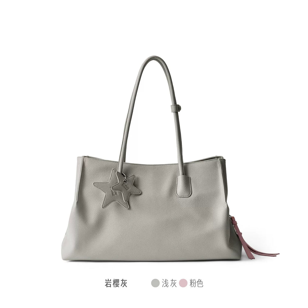 ECODAY Black Faux Leather Zip-Top Crossbody Bag