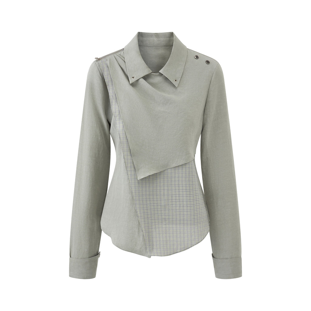 JIKOO Rusted Yolan Patchwork Breathable Slim Fit Shirt