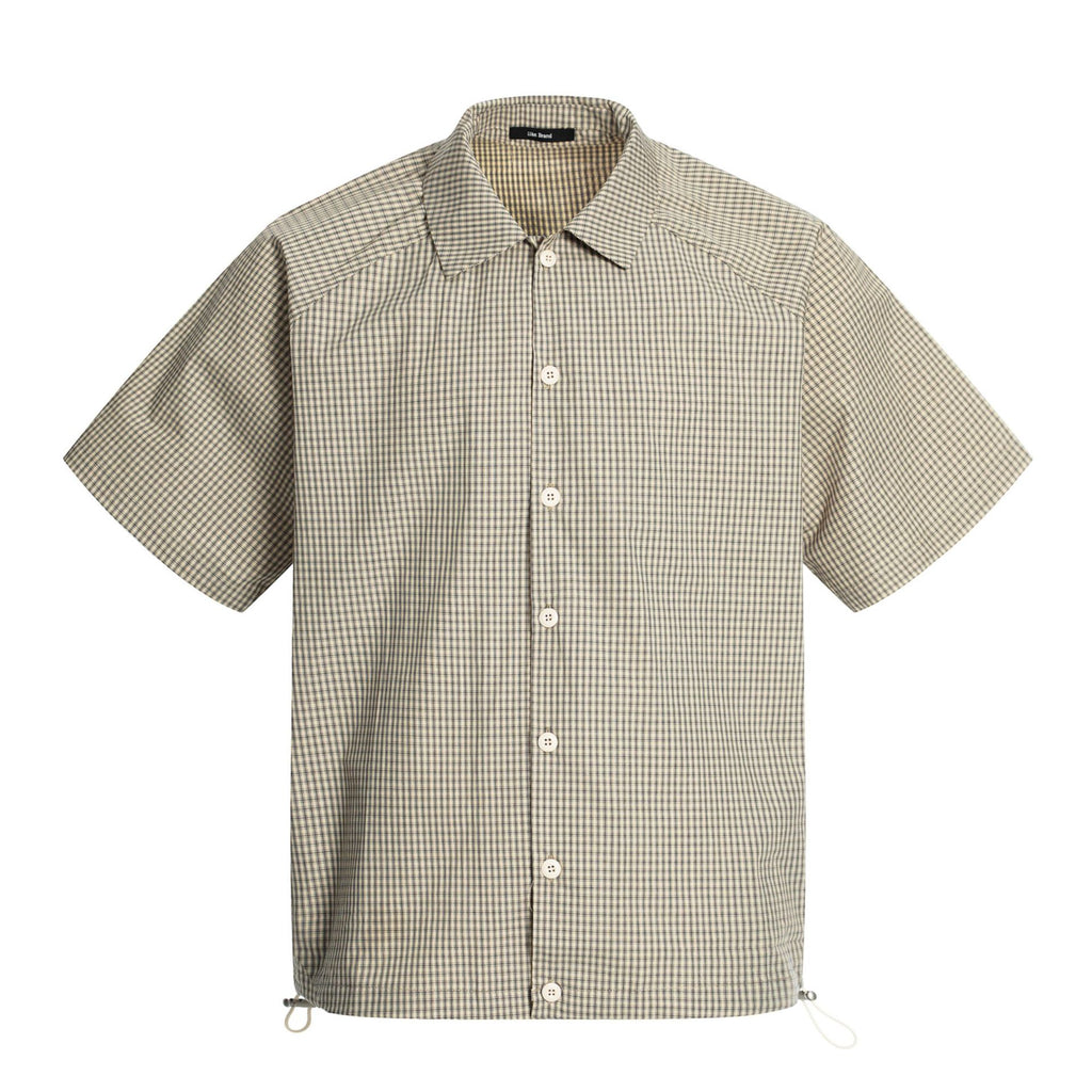 11KN Apricot Plaid Oversized Shirt