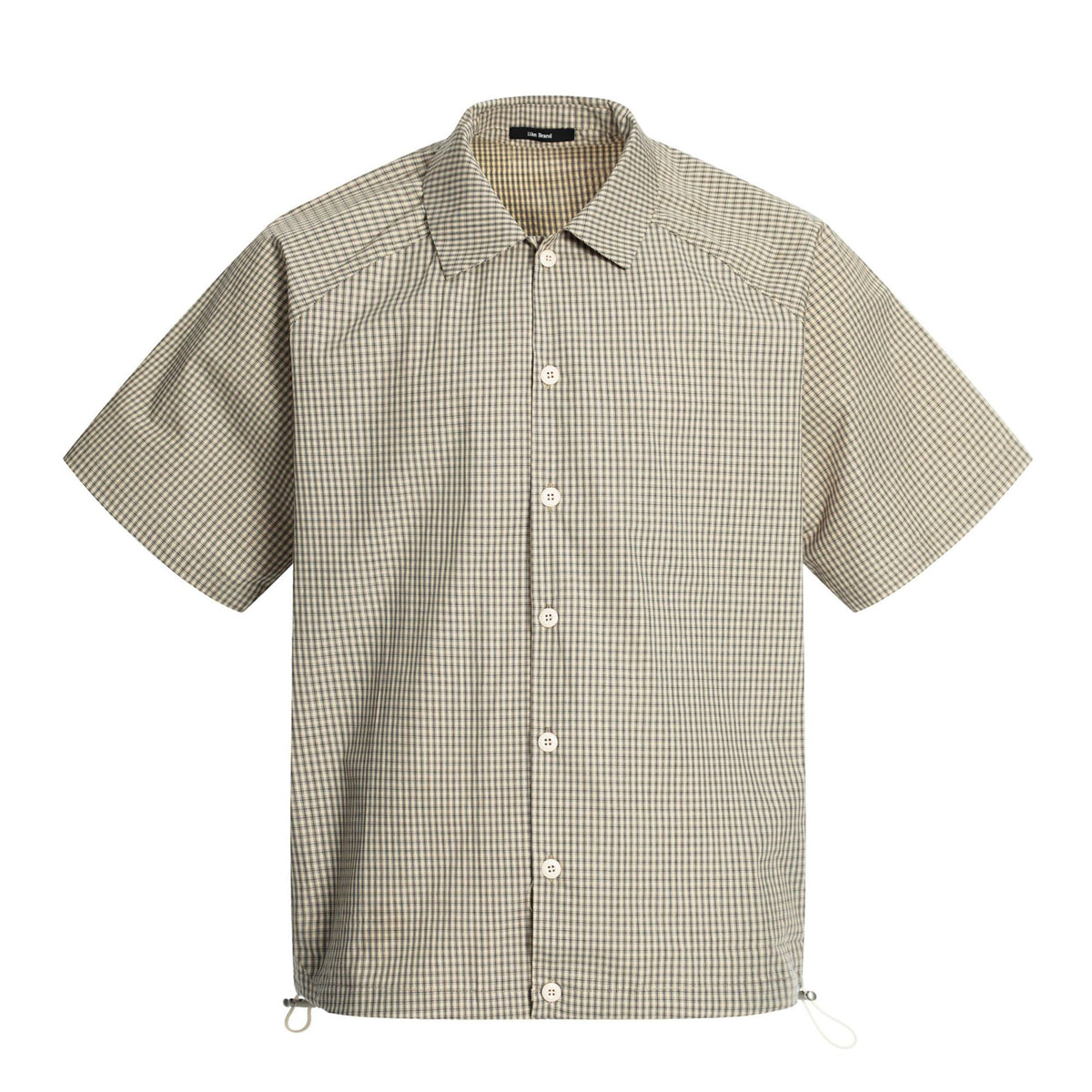 11KN Apricot Plaid Oversized Shirt