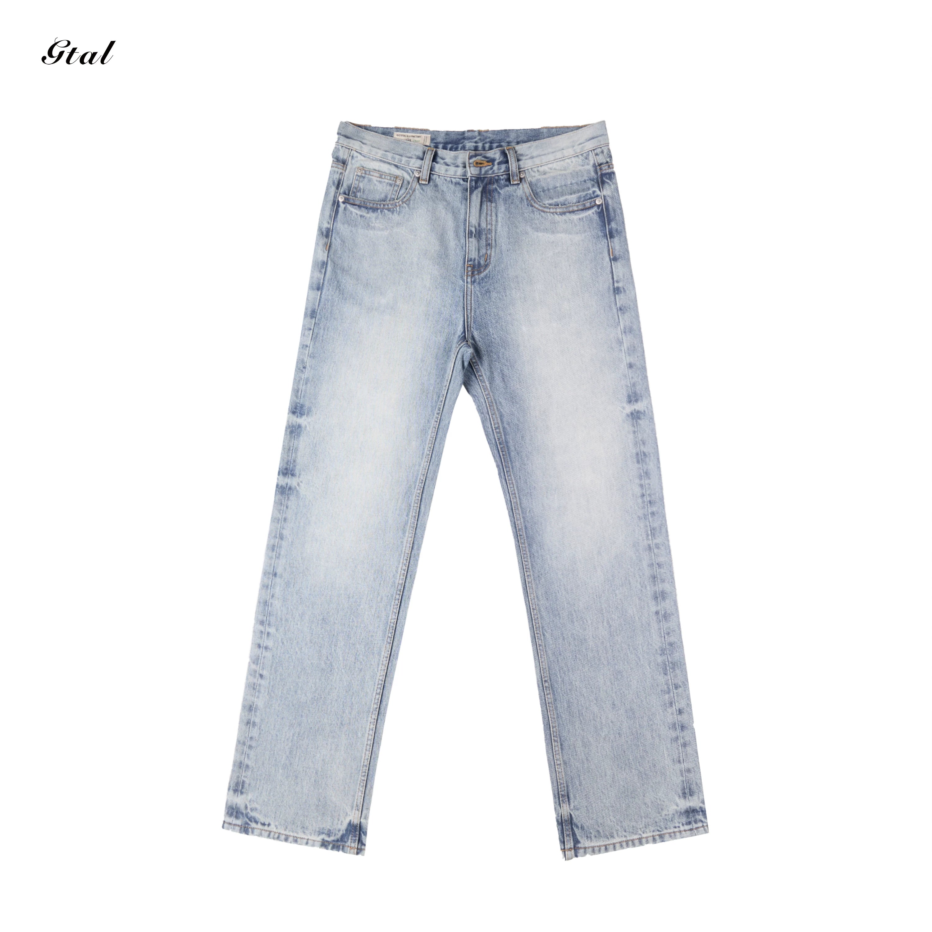 GTAL Glacier Blue 14oz Wrinkle-Resistant Straight-Leg Jeans