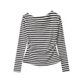 Nariele Slant Shoulder Off-Shoulder Long Sleeve