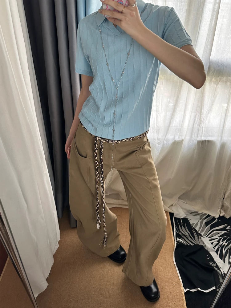 TERRAINCOGNITA Breathable Slim Fit Cropped Polo Shirt
