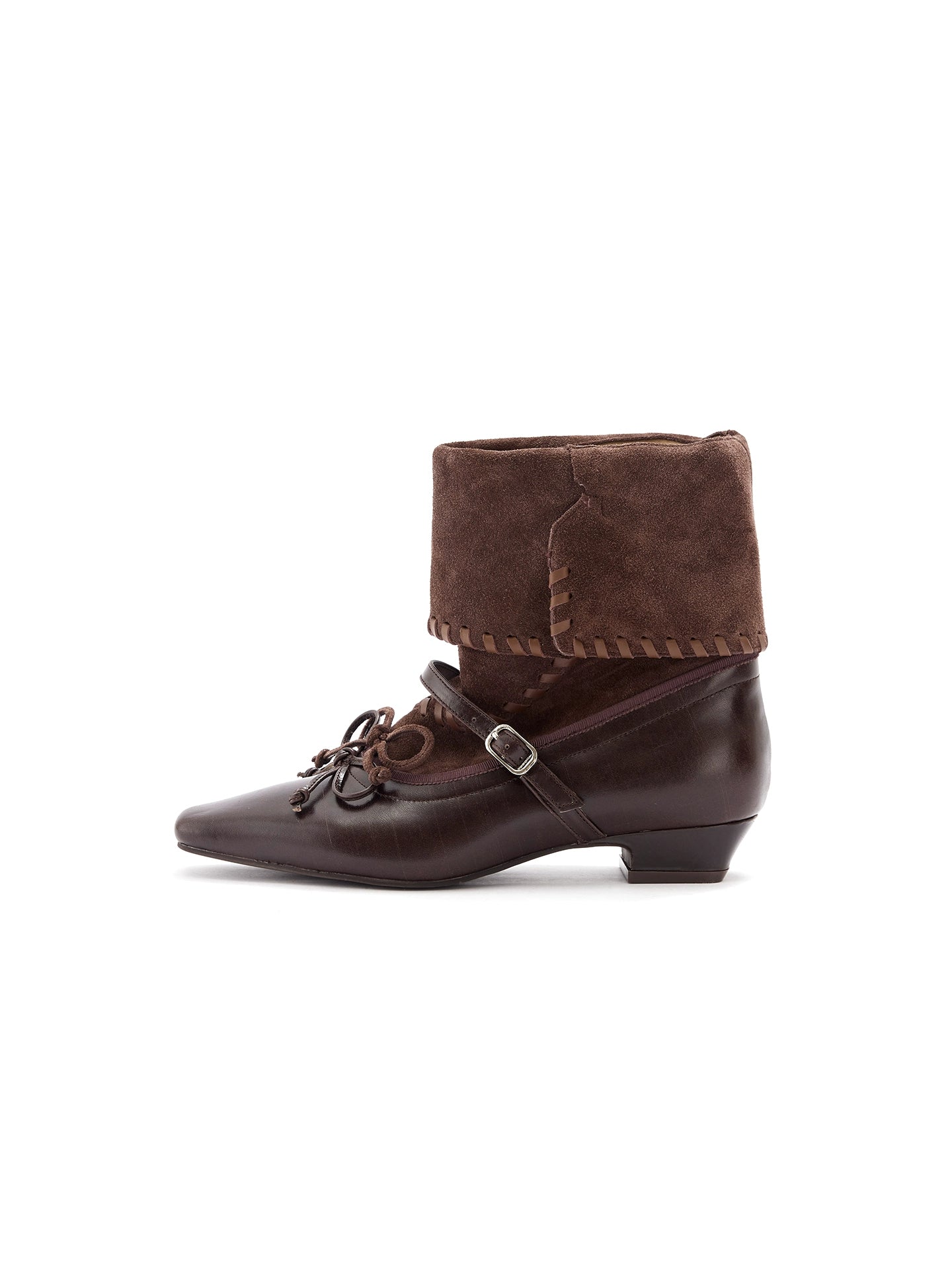 MILOOEY Leather Square-Toe Western Boot