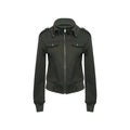Audwyn Vintage Stand-Up Collar Terry Cotton Slim-Fit Waist Jacket