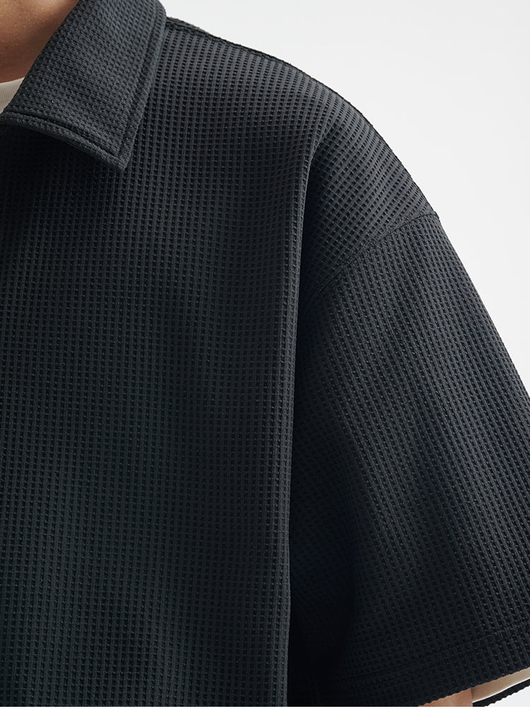 BUTTBILL 25SS Vintage commuter solotex waffle polo shirt