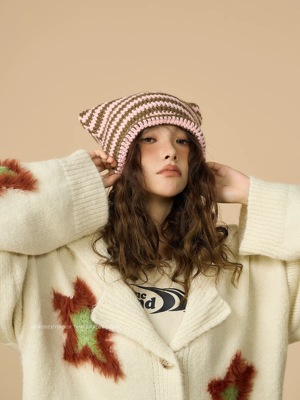 YORSOY Knitted Striped Wool Hat
