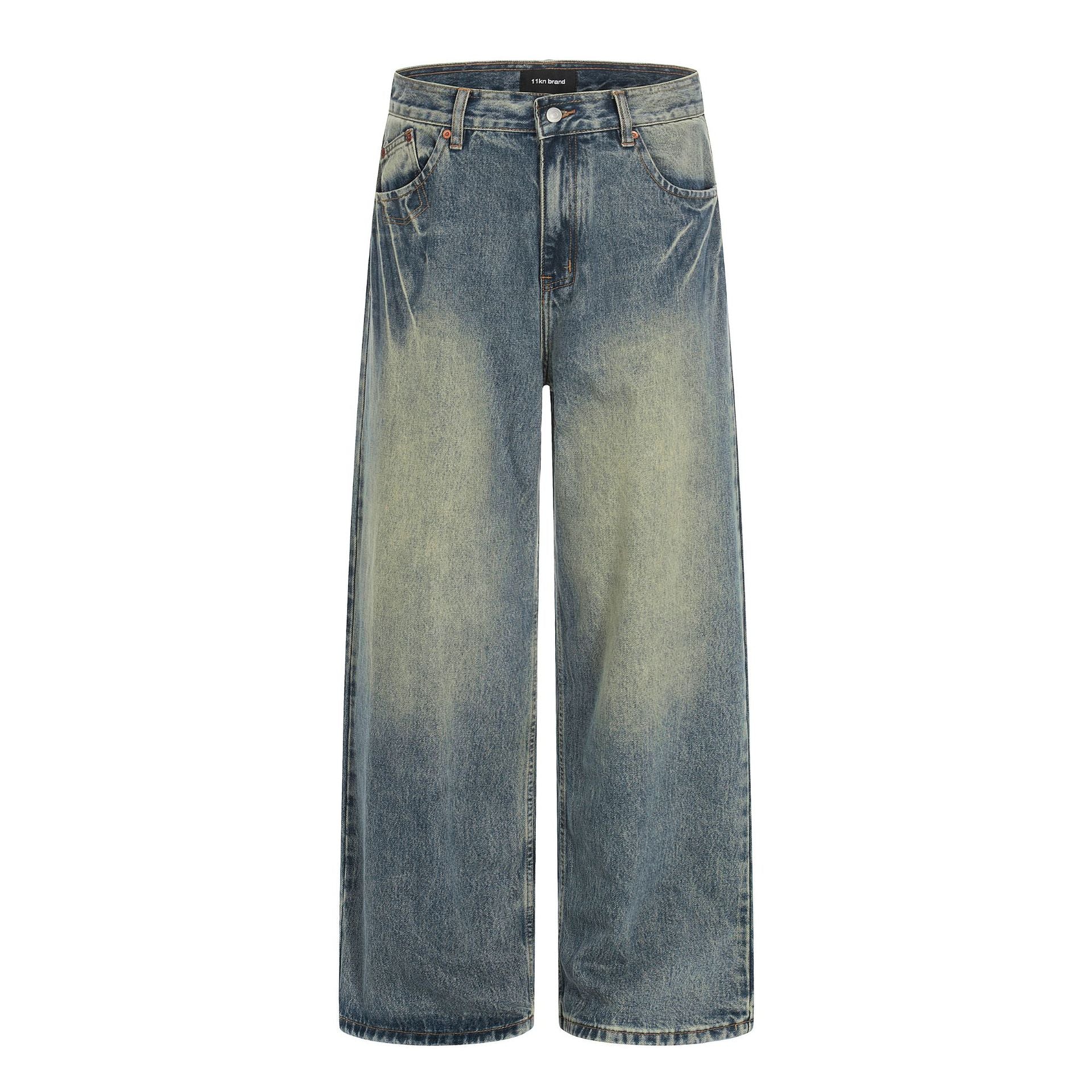 11KN Lightning Pattern Loose Wide-leg Floor Pants