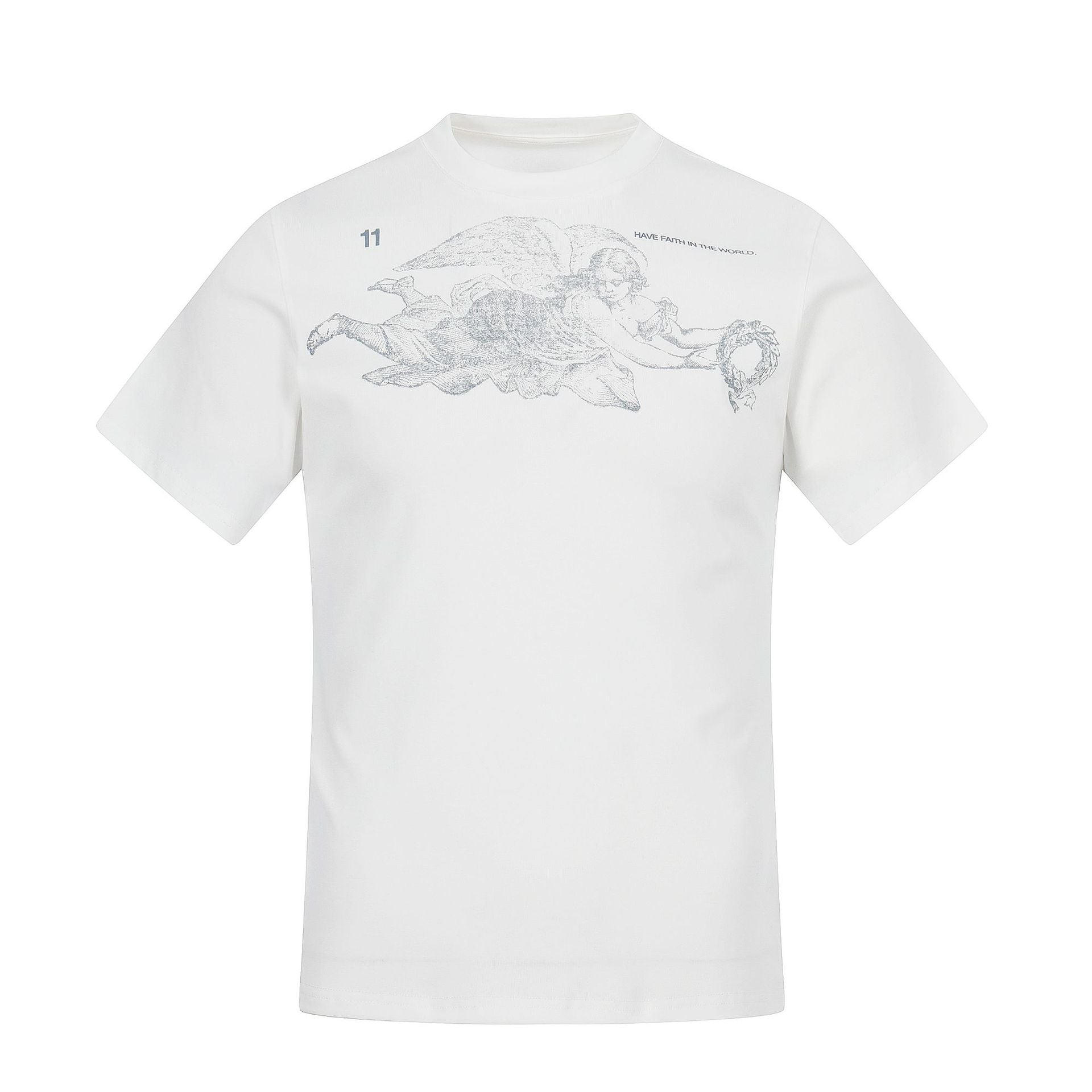 11KN Have Faith In The World 11 260g Quick-Dry Slim Fit Tee