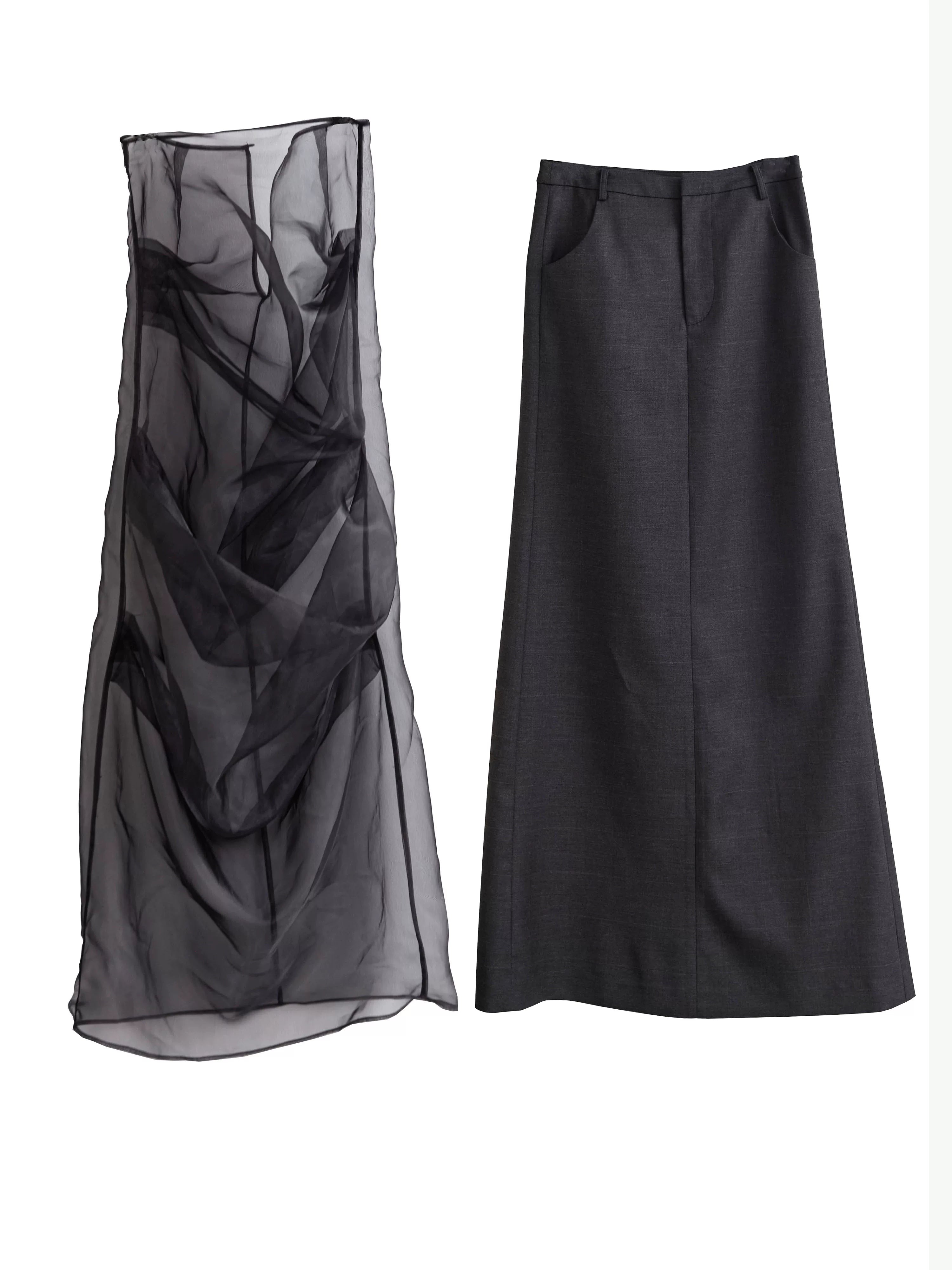 JNYLON Retro Elegant Two-piece Skirt