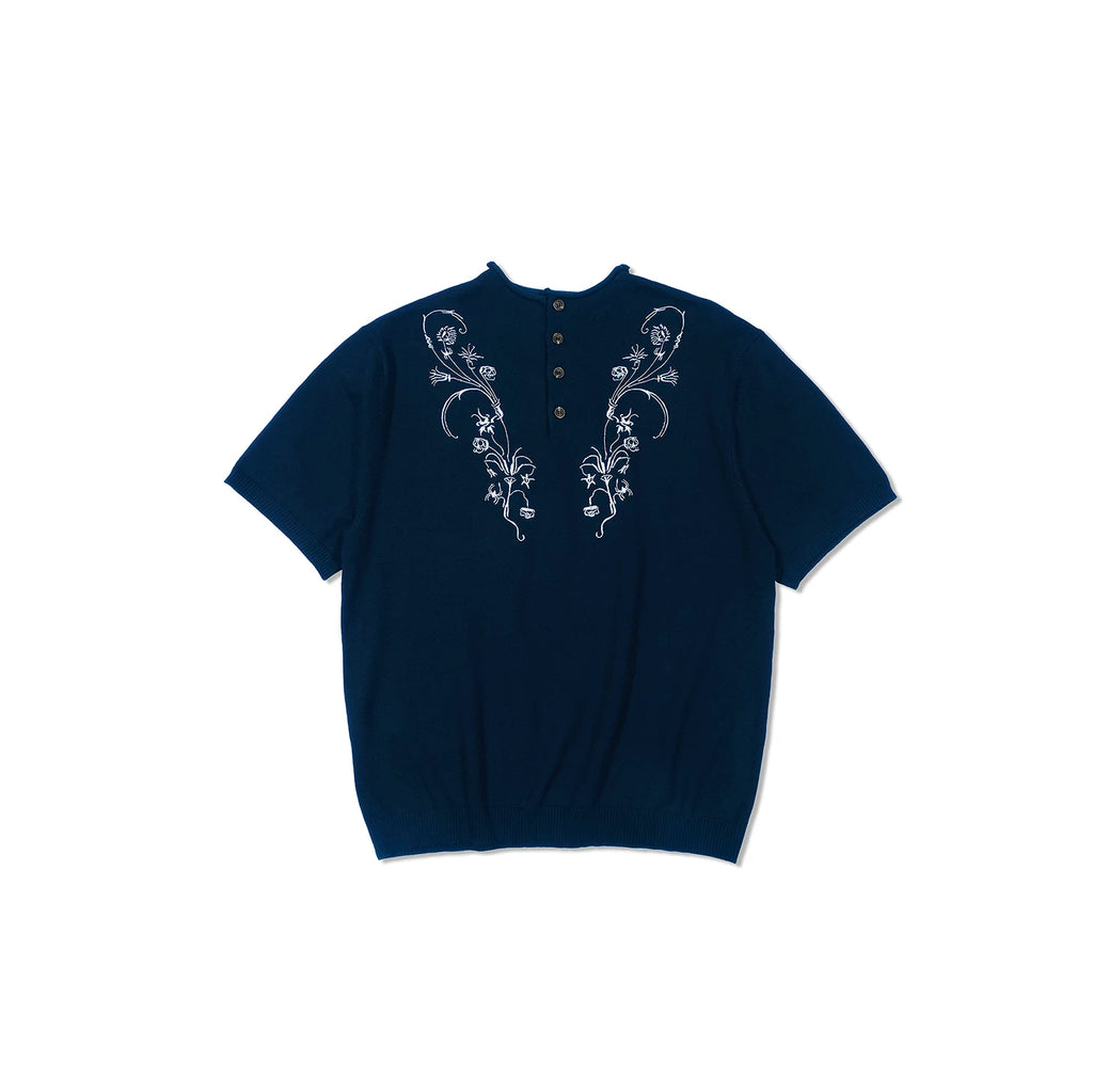 TZ killer White Floral Embroidered Breathable Slim Fit Tee