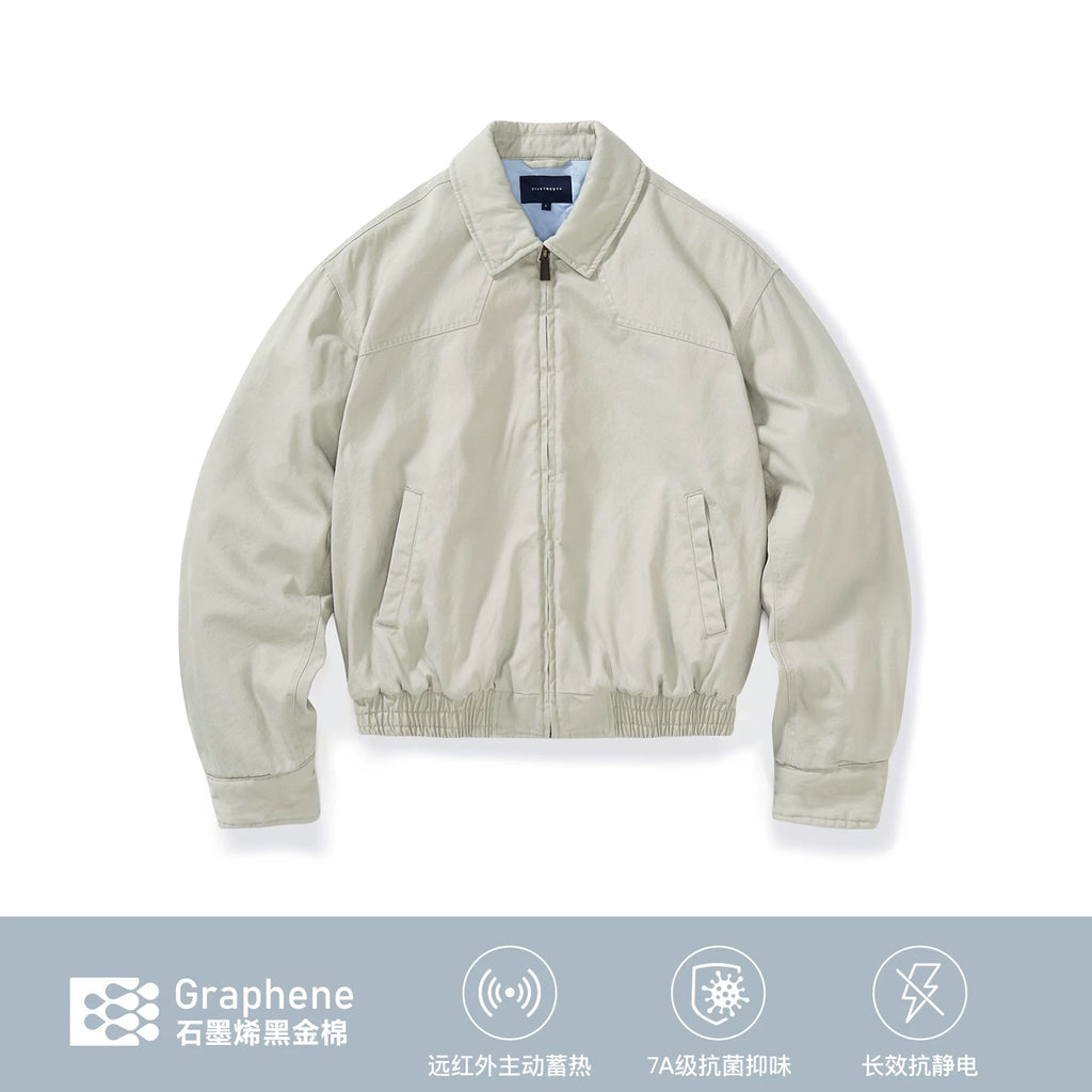 714Street Vintage MA1 Bomber Jacket Washed Cinched-Waist Cropped