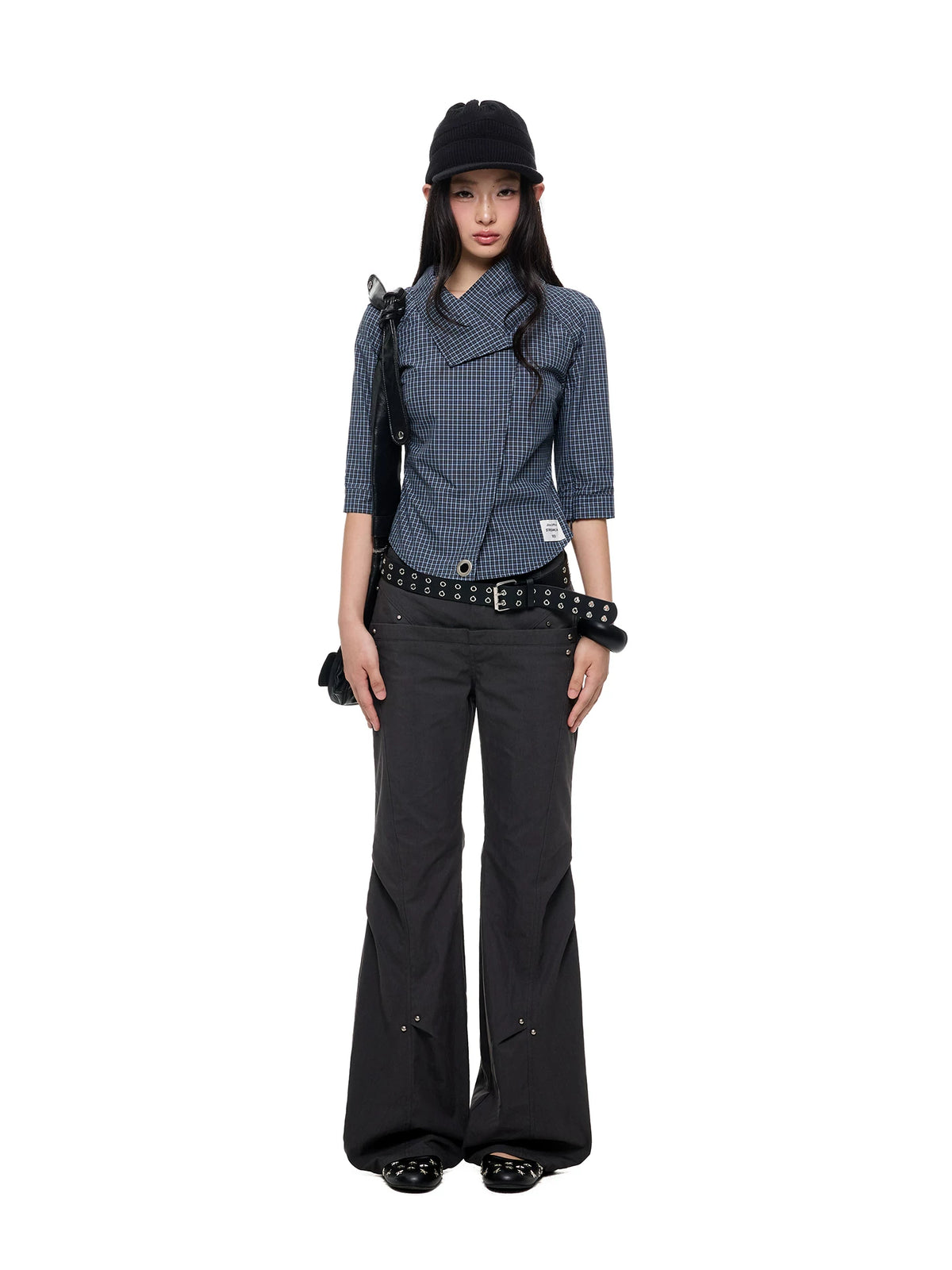 JIKOO Acorn Korean Style High-Street Flared Cargo Pants