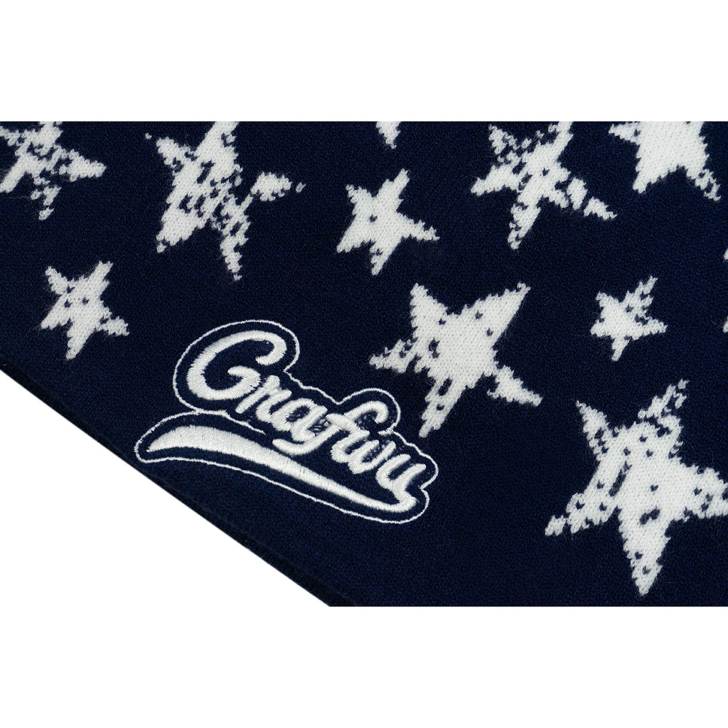 GRAF Brand Distressed Star Retro Knit Beanie