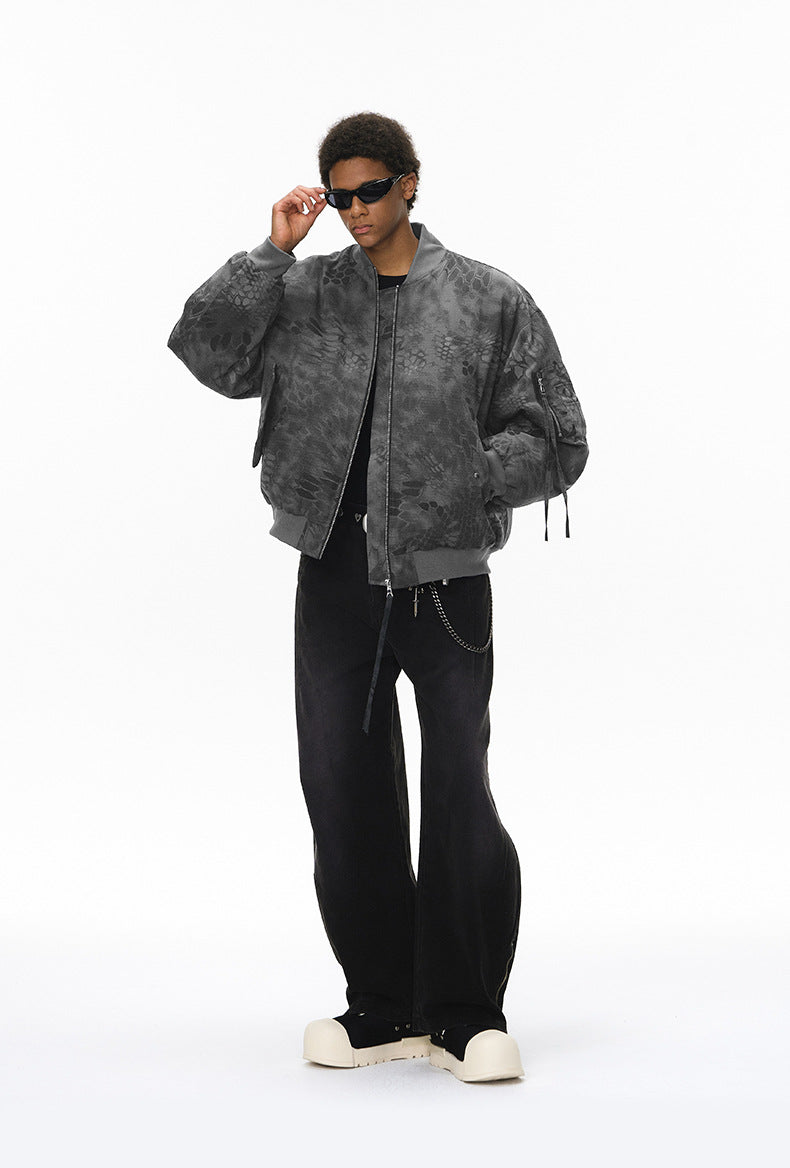 Inflation Camouflage Stand-up Neck Cotton Jacket