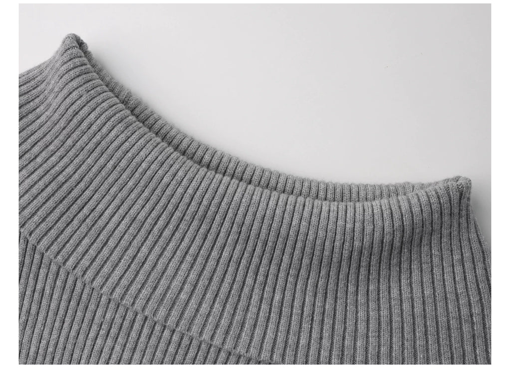 EIGHTHMONTH One-word Shoulder Slim-fit Knitted Sweater
