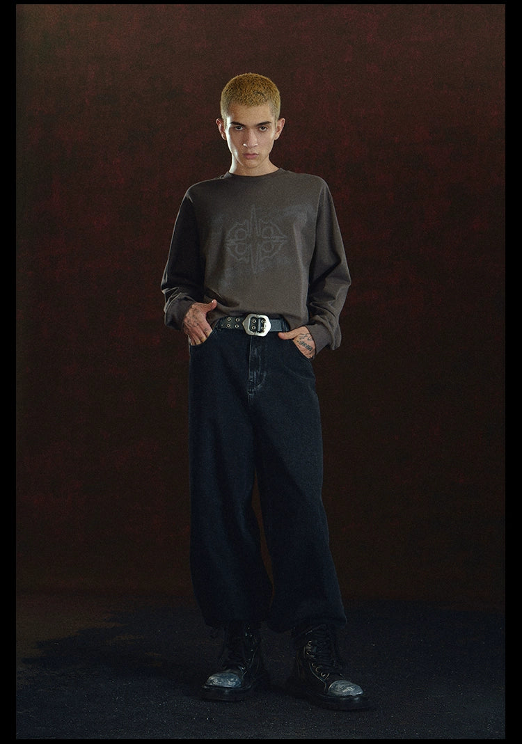 DICETINY Crew Neck Loose Casual Long Sleeves
