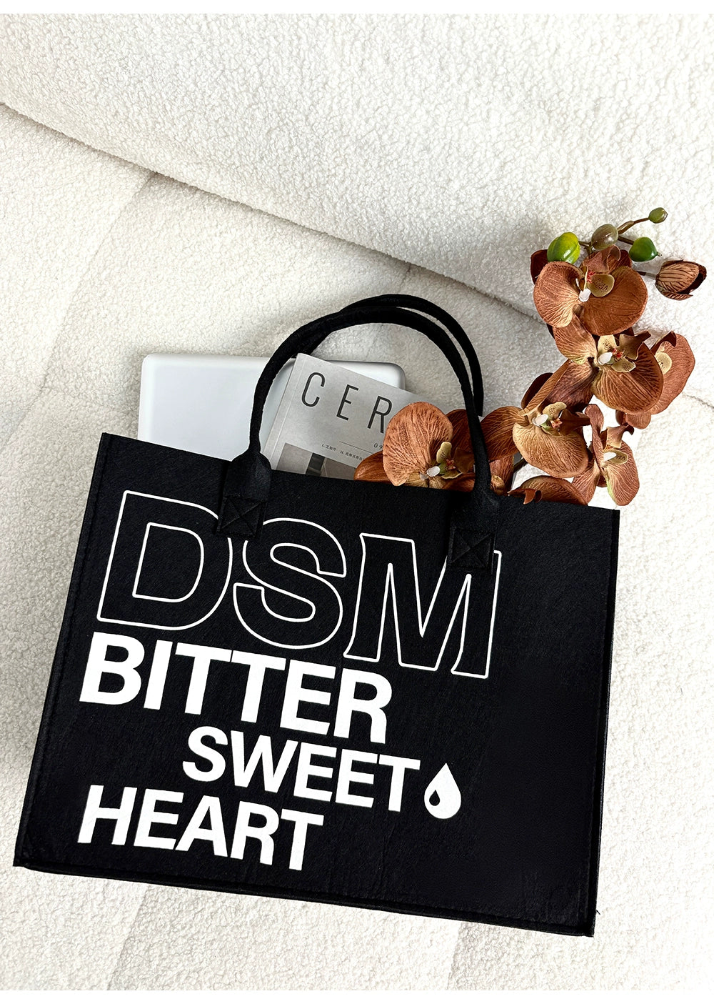 DONSMOKE Felt Temperament Hand Bag