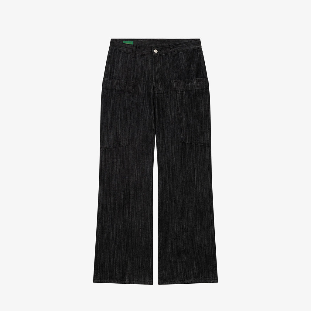 NO LOGO Iridescent Straight-Leg Raw Denim Jeans