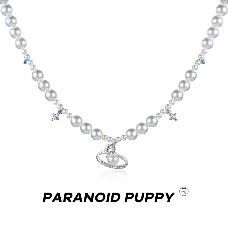 ParanoidP Pearl Collarbone Necklace