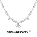 ParanoidP Pearl Collarbone Necklace