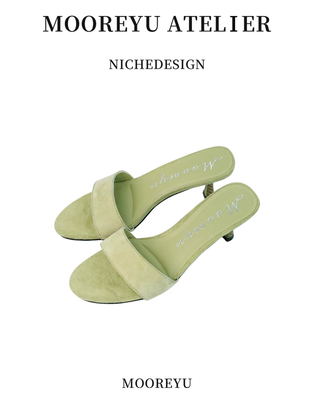 Mooreyu Leather Strappy Open-Toe High Heel Sandal