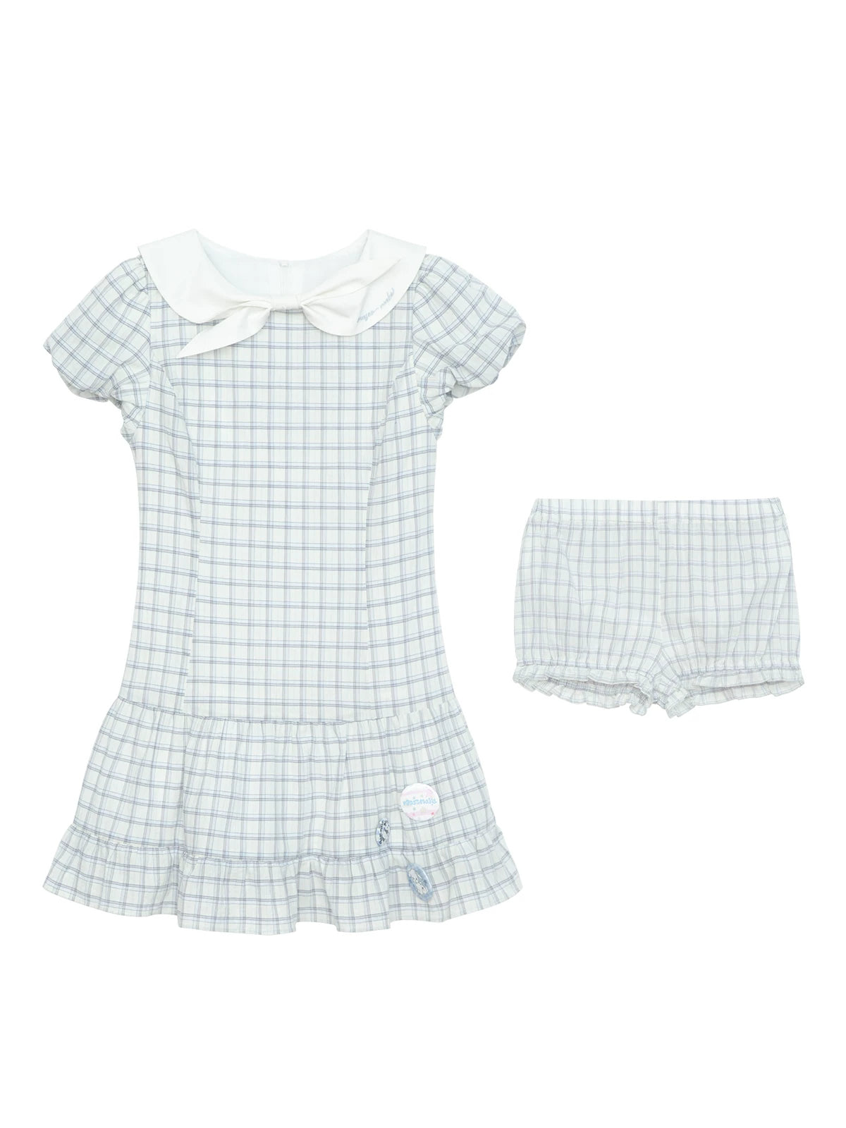 MASOOMAKE Academy Plaid A-Line Mini Dress