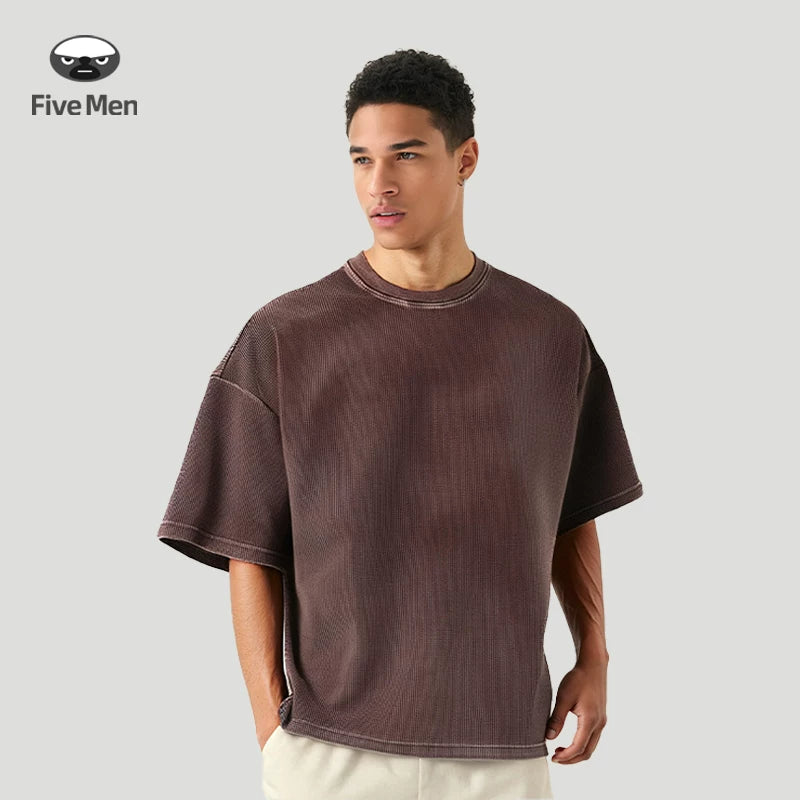 FIVE MEN Waffle Weave 280g Relaxed Tee