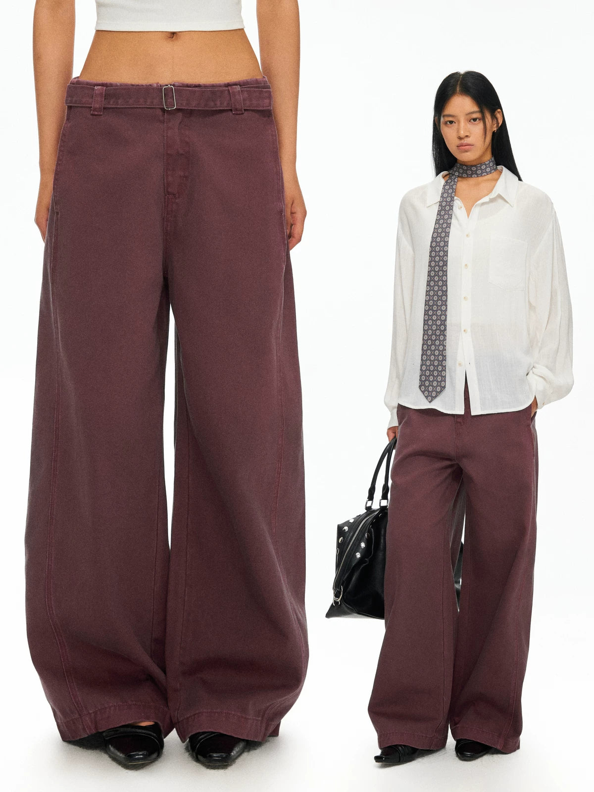 TGNS Washed Wide-Leg Jeans