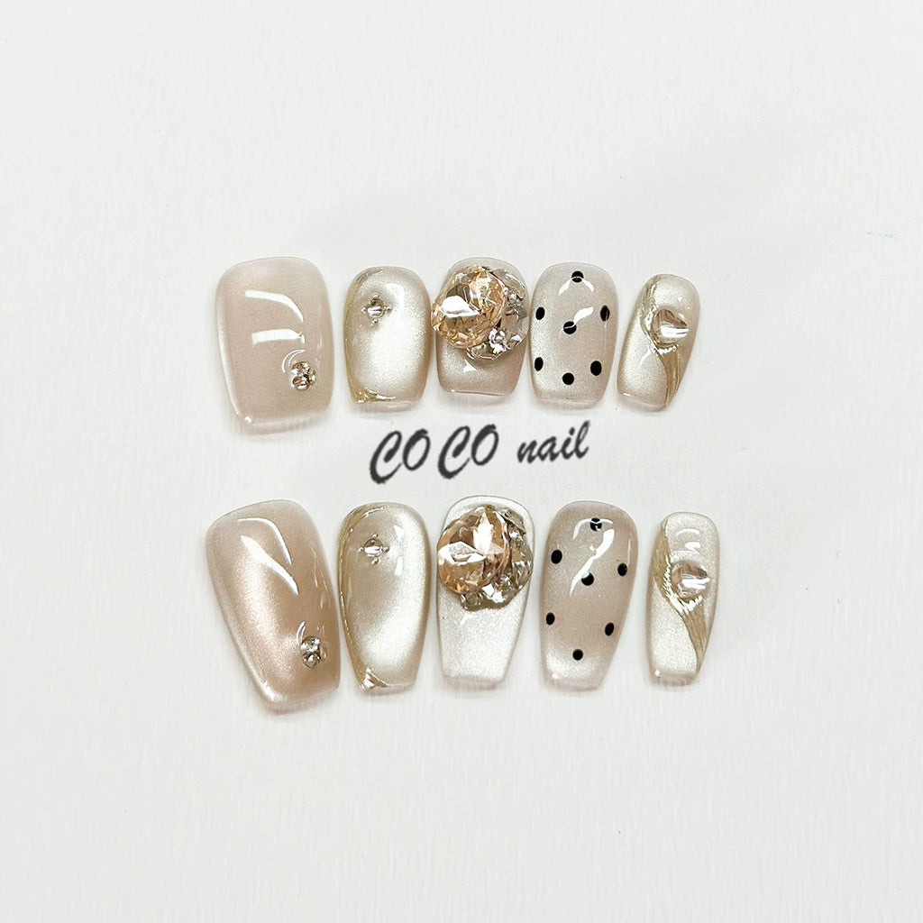CoCo Embroidery Flower Handmade Manicure Wear Nail