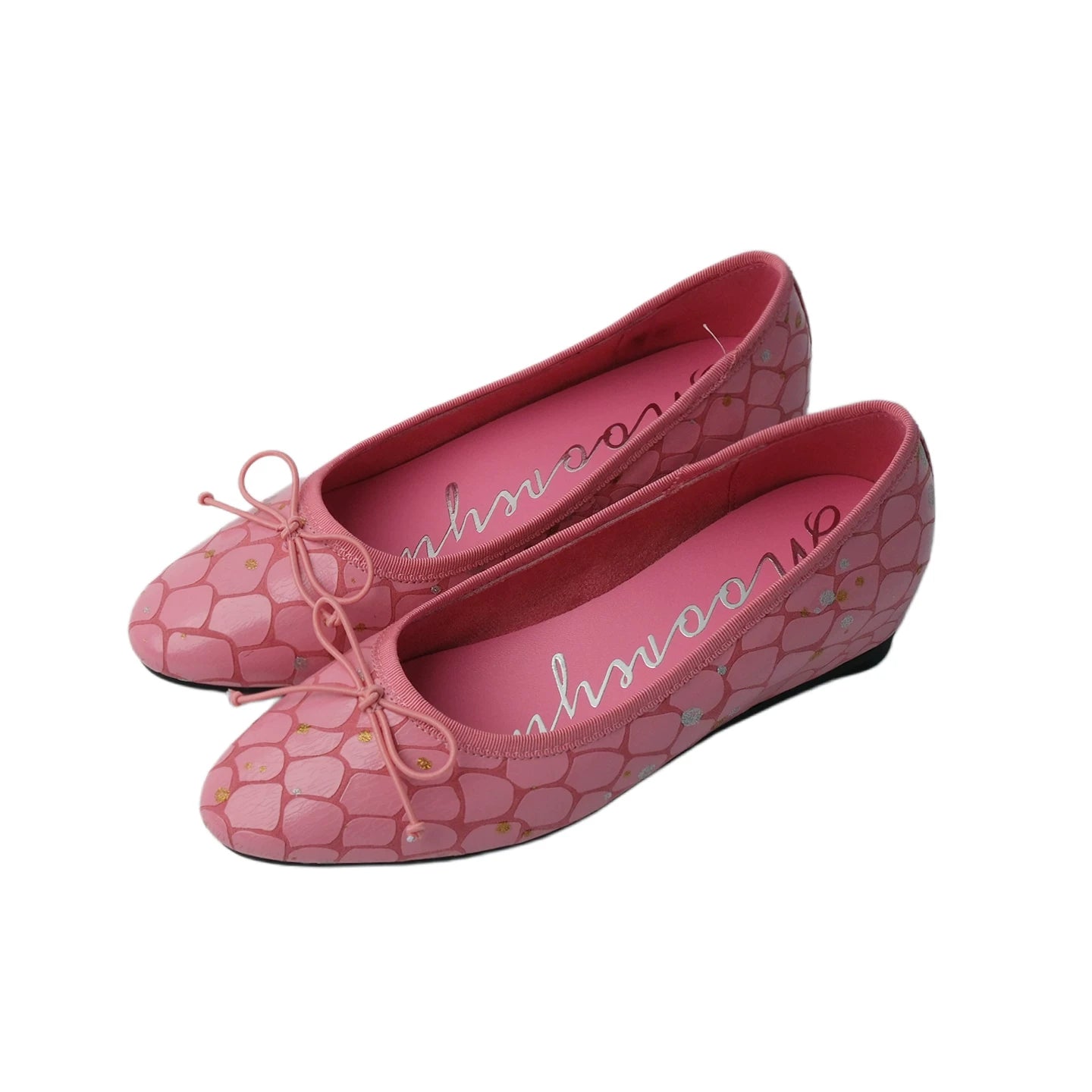 Mooreyu Polka Dot Bow Slip-On Ballet Flat