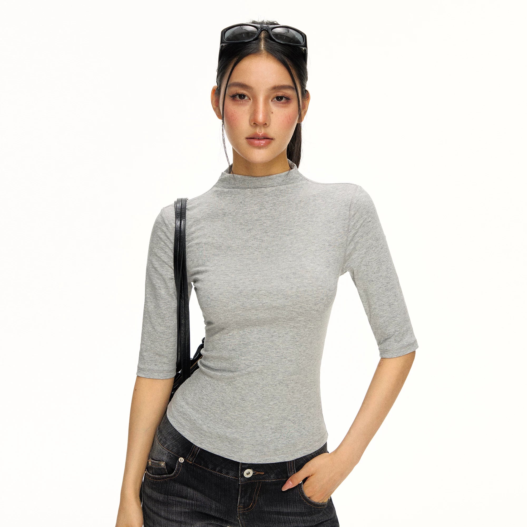 ARISEISM Half-Zip Slim Fit Tee